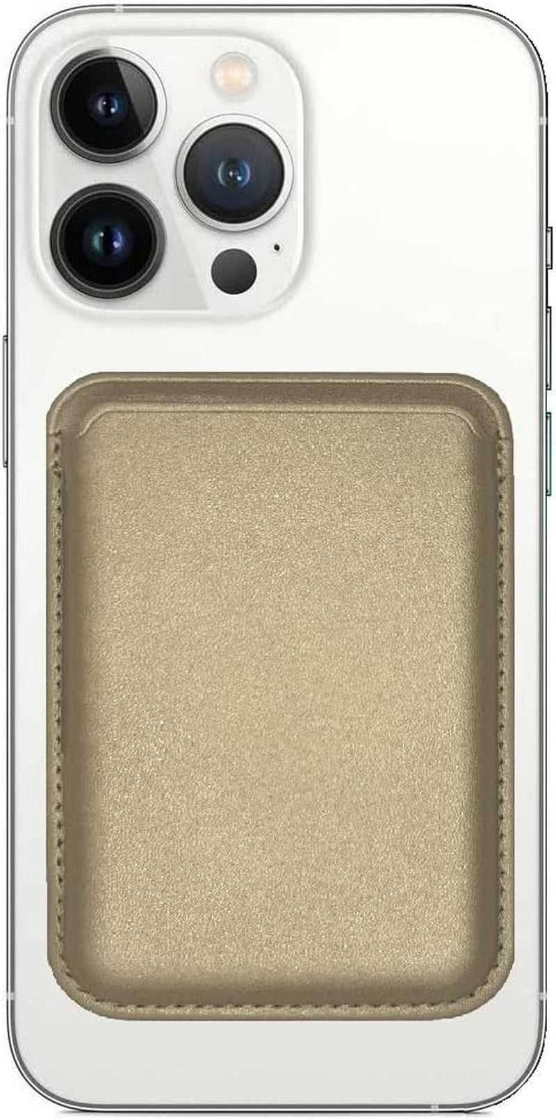 Strong Magnetic Card Holder Leather Wallet with Magsafe for Apple Iphone 14 Pro Max/14 Plus/14 Pro/14/13 Pro Max/13 Pro/13/13 Mini/12 Max/12/12 Pro/12 Mini, (Black)  Tahamus Gold  