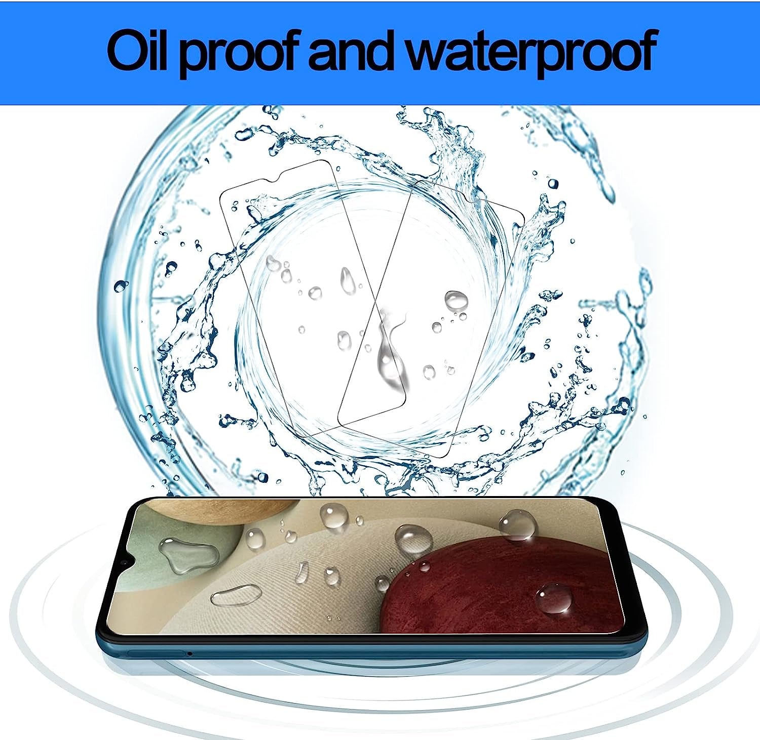 YWXTW Screen Protector for Samsung Galaxy A12 / A13 / A13 LTE / A32 5G / A03S / A02S / A04E / A04S, 9H Tempered Glass Screen Protector Compatible with Galaxy A12/A13/A32 5G/A03S/A02S/A04E/A04S, 2-Pack (Transparent)  LongQuan   