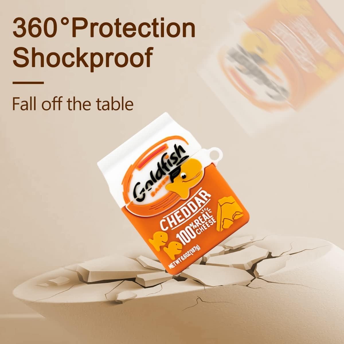 3PACK Cute Cover for Airpod Case 2Nd Generation, Funny Goldfish+Rainbow Candy+Chocolate Food Protective Cases, Kawaii Cartoon Soft Silicone Design for Apple Air Pod 2/1 Women Girls Boys with Keychain  TOLUOHU   