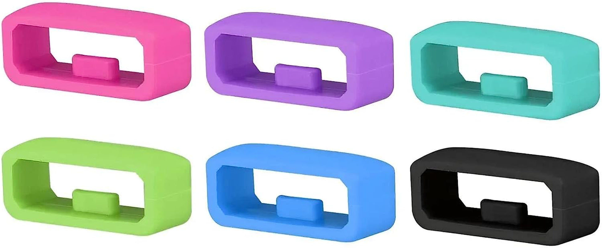 Fastener Rings Compatible for Fitbit Charge 2/Charge 3/Charge 4/Charge 5/Garmin Vivoactive 3/Gear S3 Bands Keepers, 22Mm Silicone Rubber Replacement Watch Band Loops Retainer Holder, Colorful-8 Pack  SKYLET 18mm: Colorful Rings (6 Pack-with little nubs)  