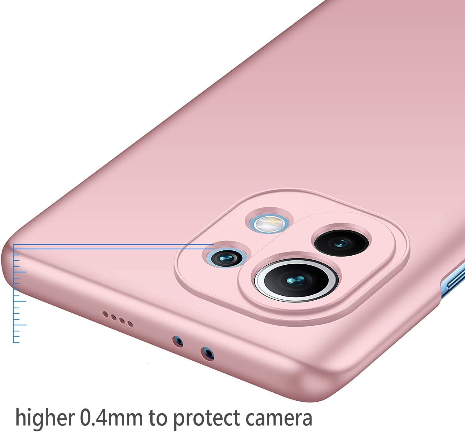 Case for Xiaomi Mi 13 Thin Protective Phone Case Mi 13 [Protect from Shock/Scratch/Slip/Fingerprint] [Matte Finish] Minimalist PC Hard Phone Cover for Xiaomi Mi 13, Pink  Ahonest   