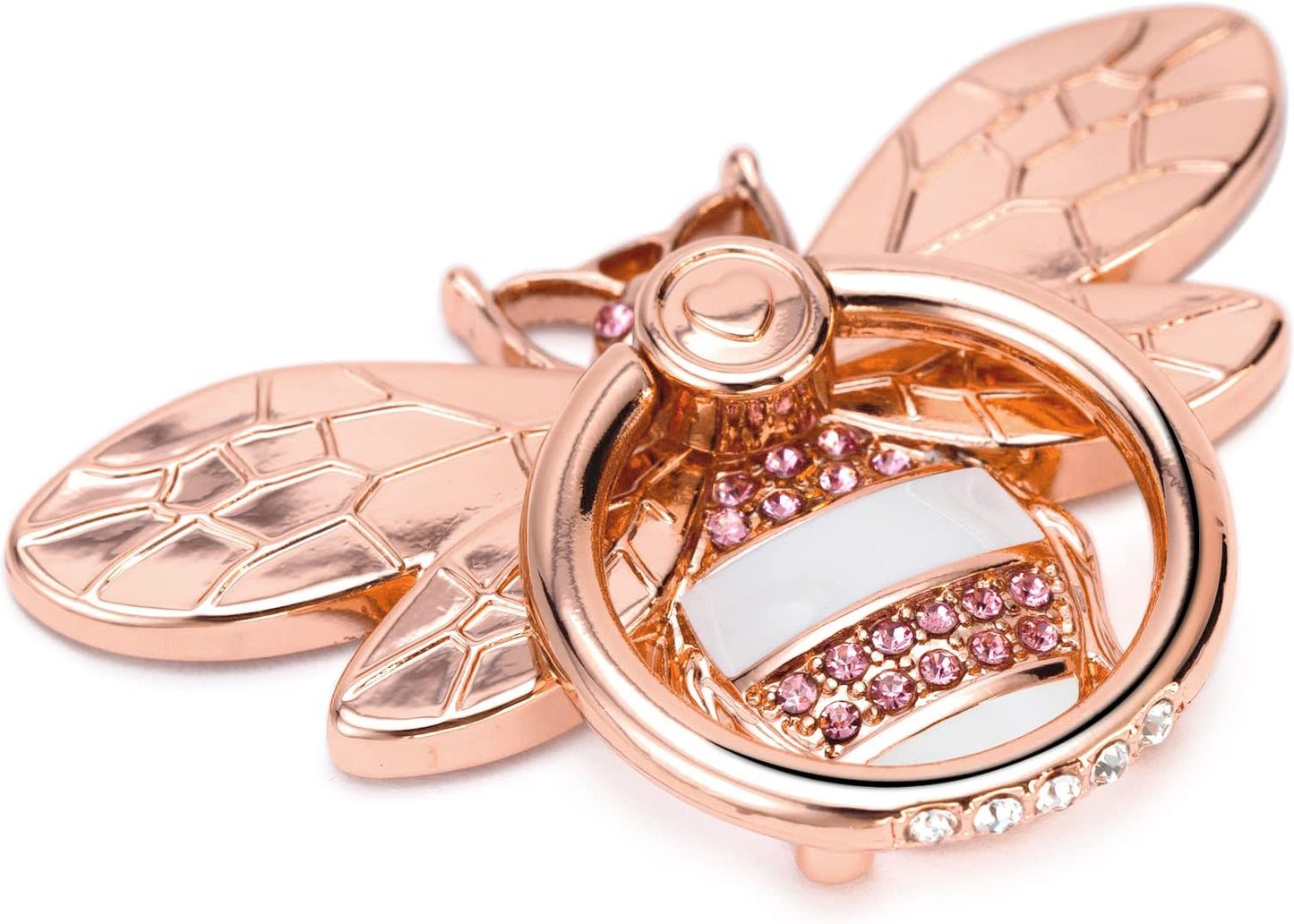 Phone Ring Holder with Crystal, Allengel Bee Phone Ring Grip Finger Kickstand, Gold Black  Allengel rosegold ceramic white pink  