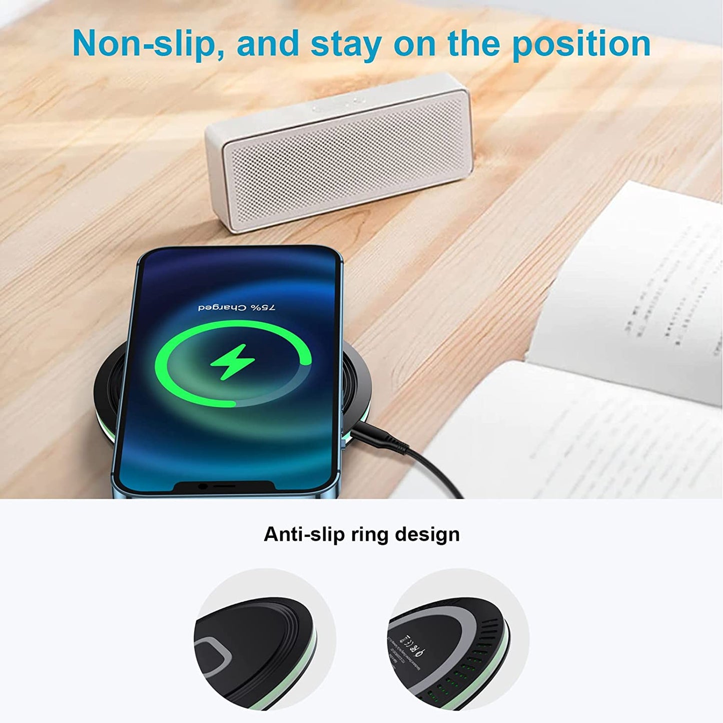 2Pack 15W Fast Wireless Charger Compatible Google Pixel 7 Pro, 7, 6, 6 Pro, 5, 4, 4 XL, 3, 3 XL, Pixel Buds, Iphone 14 13 12 11 Mini Pro Max, X XR XS Max 8, Samsung S23 S22 S21 S20, QI Charging Pad  Shenzhen Chuang Wei Da Technology Co., LTD   