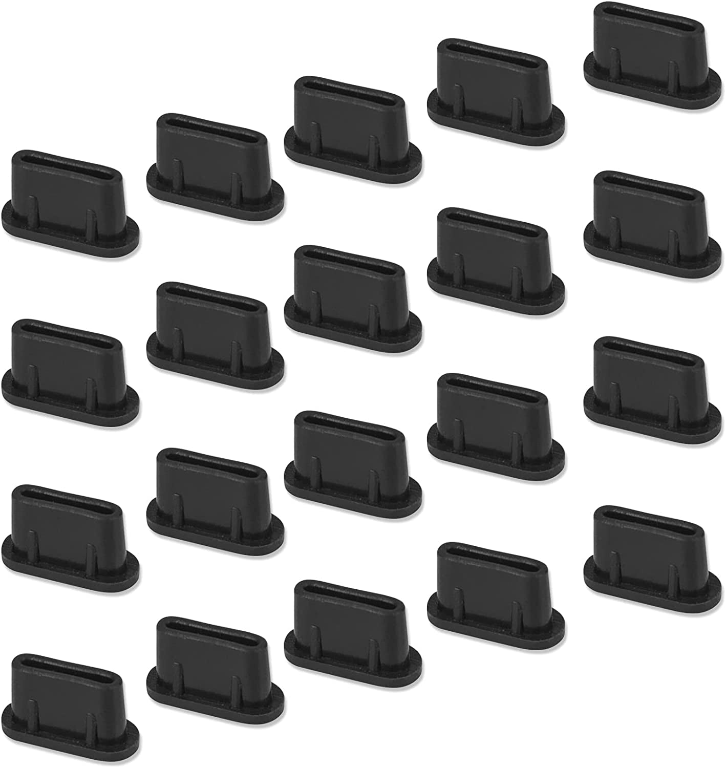 Casebuy 20X USB C anti Dust Plugs Compatible with Samsung Galaxy S23, S22, S21, S20,A53, Note 20, Pixel, Macbook, Laptop, Cell Phone Dust Cover for Any USB Type C Charging Port- Black  CaseBuy   