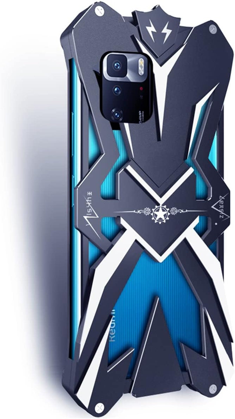 DAYJOY Cool Design Aluminum Case Compatible with Xiaomi 11 Ultra,Rock Punk Style Arm Shield Premium Aerospace Aluminum Metal Shockproof Bumper Frame Cover Case  DAYJOY Redmi Note 10 Pro  