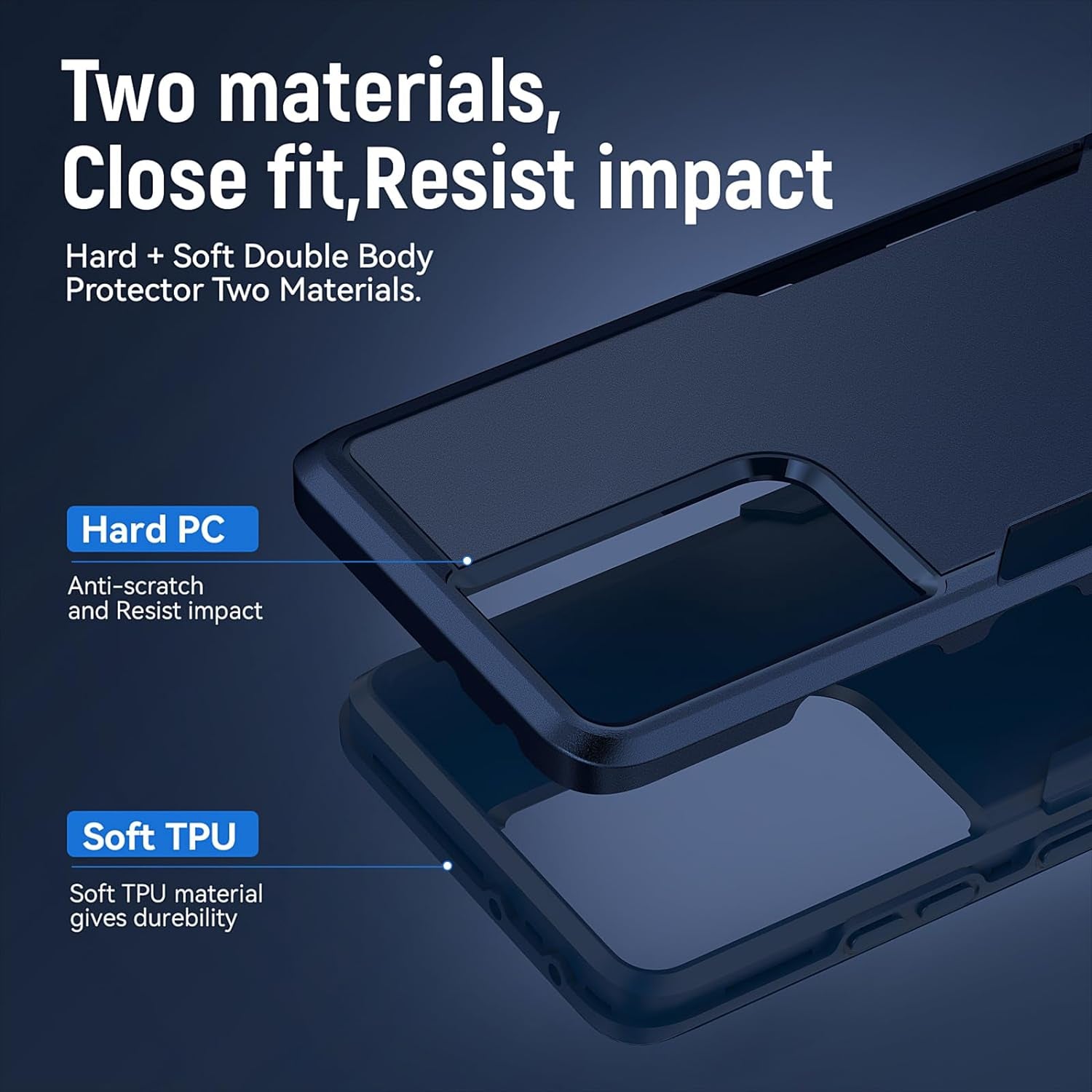 For Samsung Galaxy S21 Ultra Case, S21 Ultra Case with Screen Protector,[Military Grade Drop Tested] Heavy-Duty Tough Rugged Shockproof Protective Phone Case for Galaxy S21 Ultra 6.8 Inch (Blue)  BOYOSS   