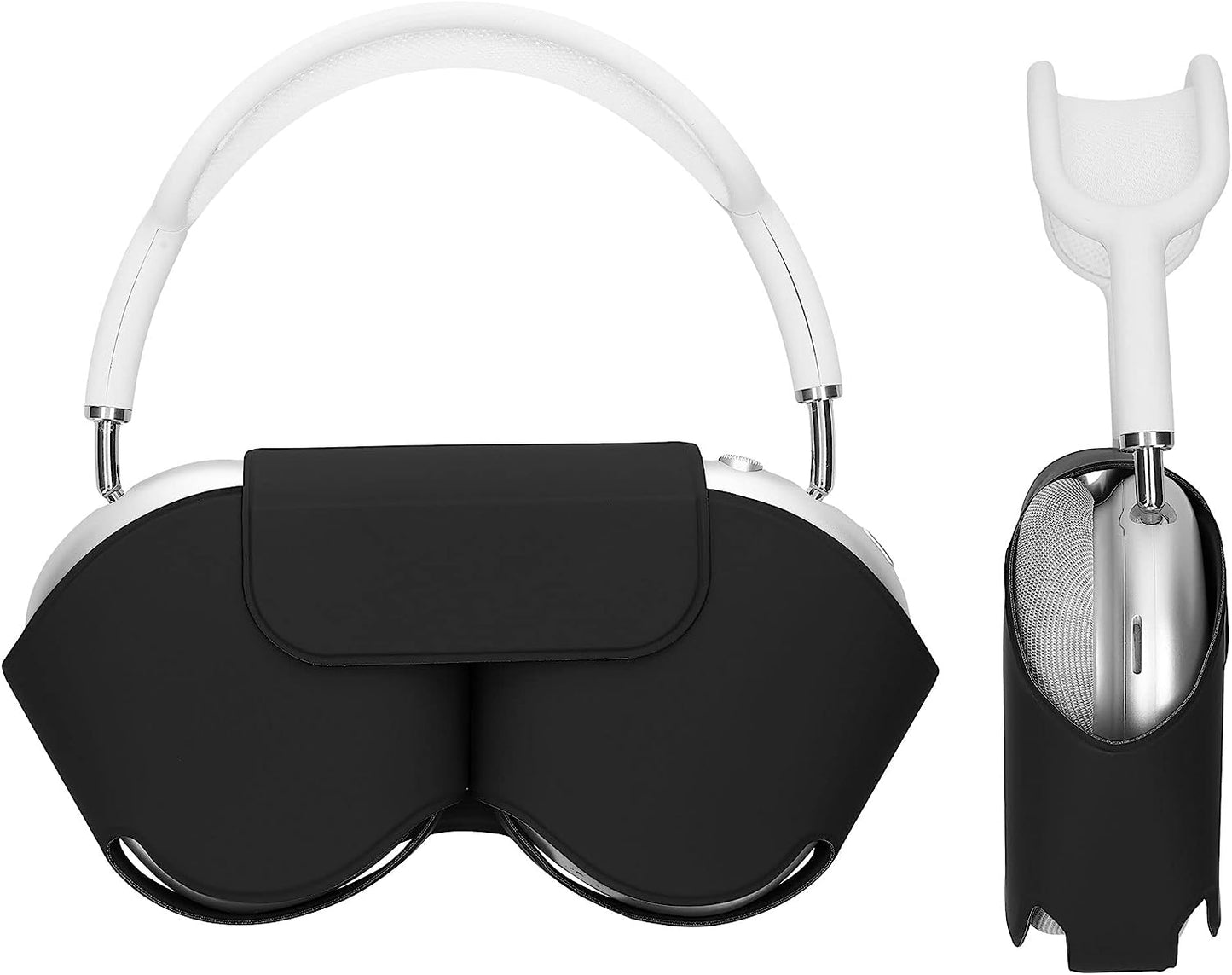 Kwmobile Case Compatible with Apple Airpods Max Case - Polyester Protective Cover for Headphones - Green  KW-Commerce black  