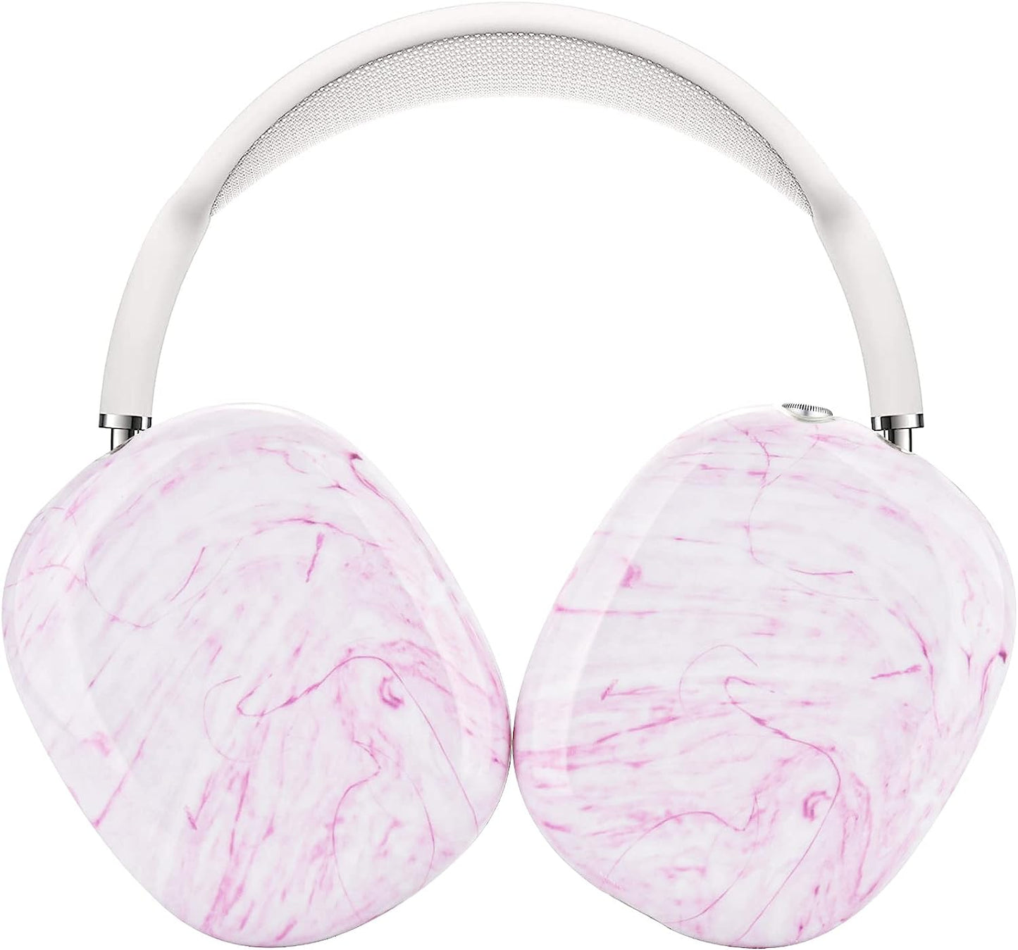 VISOOM Airpod Max Case Cover - Airpods Max Bling Cases Women Crystal TPU Soft Anti-Scratch Protective Girl Accessories for Apple Airpods Max  VISOOM Pink Marble  