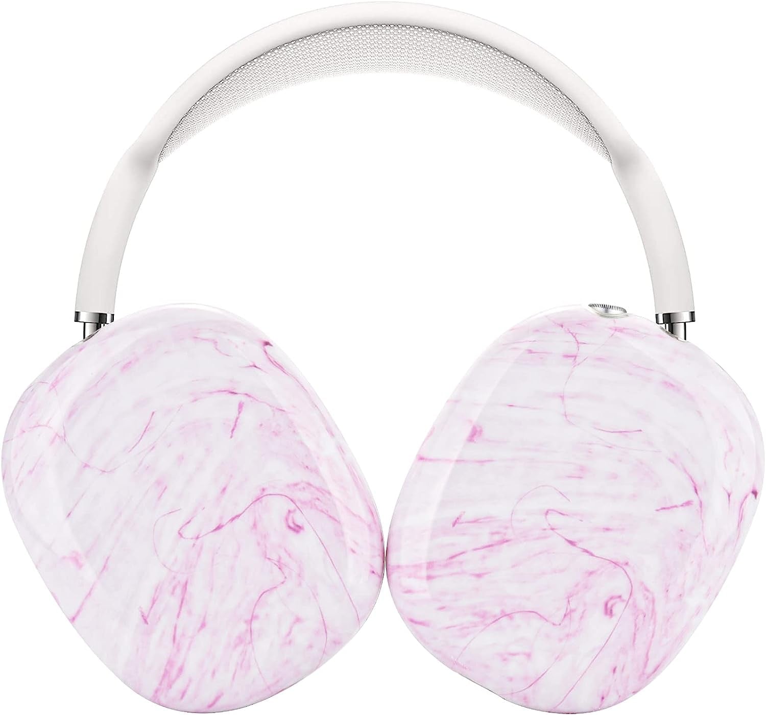 VISOOM Airpod Max Case Cover - Airpods Max Bling Cases Women Crystal TPU Soft Anti-Scratch Protective Girl Accessories for Apple Airpods Max  VISOOM Pink Marble  