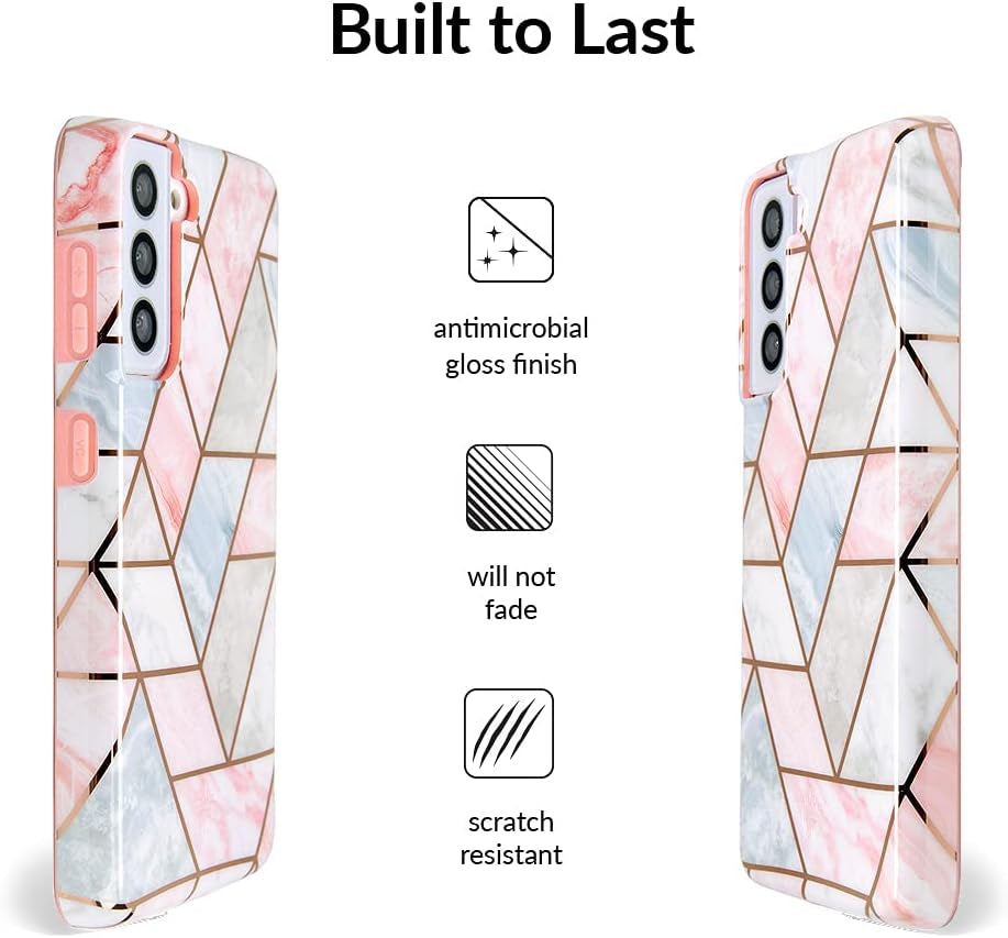 Velvet Caviar Compatible with Samsung Galaxy S21 Ultra Case [8Ft Drop Tested] W/Microfiber Lining - Cute Protective Phone Cases (Geometric Marble)  Velvet Caviar   