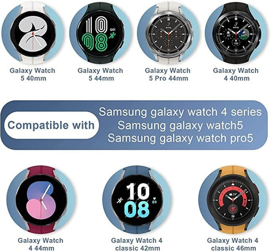 8 PACK Compatible for Samsung Galaxy Watch 5 Pro 45Mm/Galaxy Watch 5 40Mm 44Mm Band, No Gap Silicone Replacment Strap with Colorful Buckle  kitway   