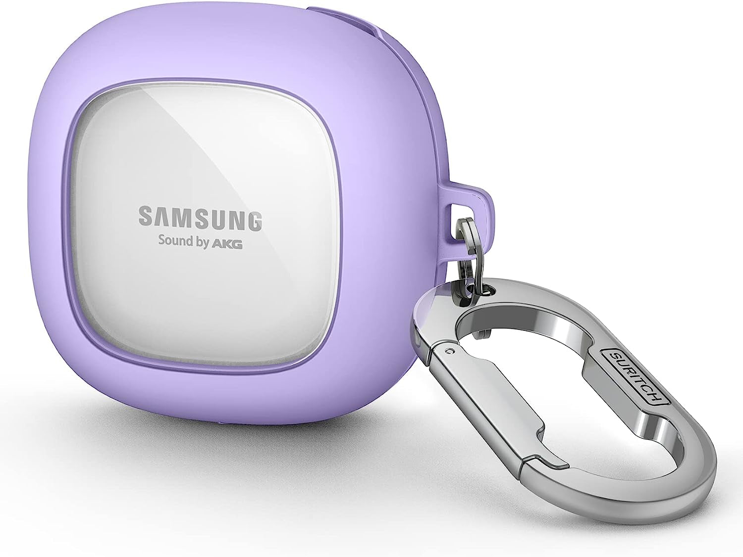 SURITCH for Samsung Galaxy Buds 2 Pro Case(2022)/Galaxy Buds 2 Case(2021)/Galaxy Buds Live Case(2020)/Galaxy Buds Pro Case(2021) Hard PC Shockproof TPU Cover with Gun-Colored Keychain Carabiner, Blue  SURITCH Purple  