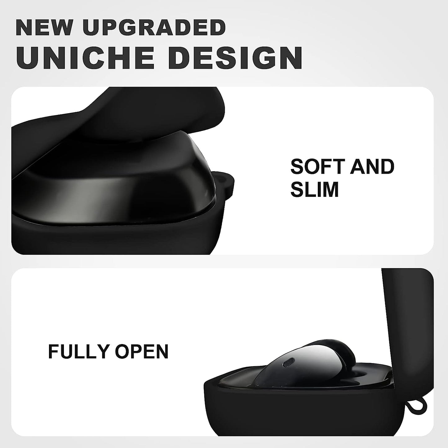 MOLOVA Silicone Case Compatible with Samsung Galaxy Buds 2 Pro/Galaxy Buds 2/ Galaxy Buds Pro/Galaxy Buds Live Case,Black  MOLOVA   