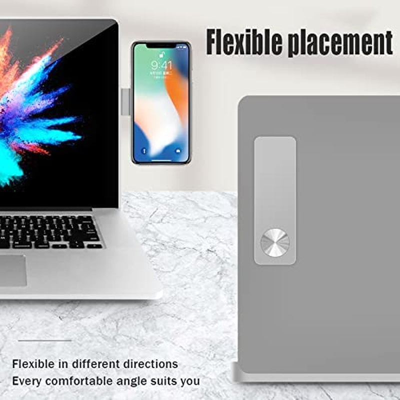 V TOWER Magnetic Laptop Phone Holder, Adjustable Laptop Side Mount Clip, Laptop Stand Computer Monitor Expansion Bracket, Foldable Magnetic Smartphone Holder Stand  ZhuhanTechnology   