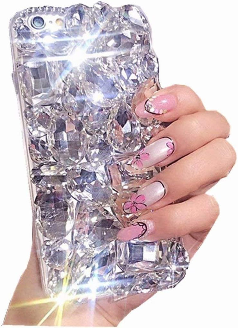 HTC Bolt Case, HTC 10 EVO Full Crystal Diamond Case, 3D Handmade Finger Buckle Luxury Fur Ball Sparkle Crystal Rhinestone Diamond Glitter Bling TPU Case for HTC Bolt (Angel/Red)  YuXia Clear / White  