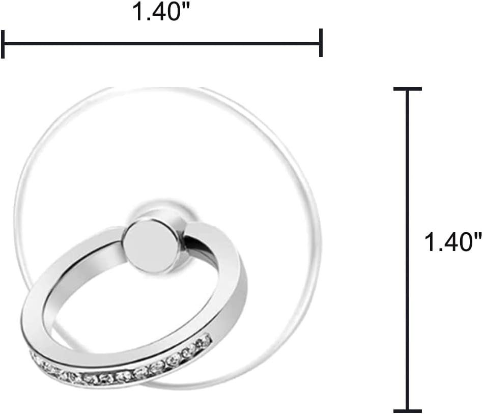 Bling Phone Finger Ring, 4 Pack Transparent Diamond Phone Kickstand Ring, Cell Phone Ring Holder Stand Clear (A3)  threestore   