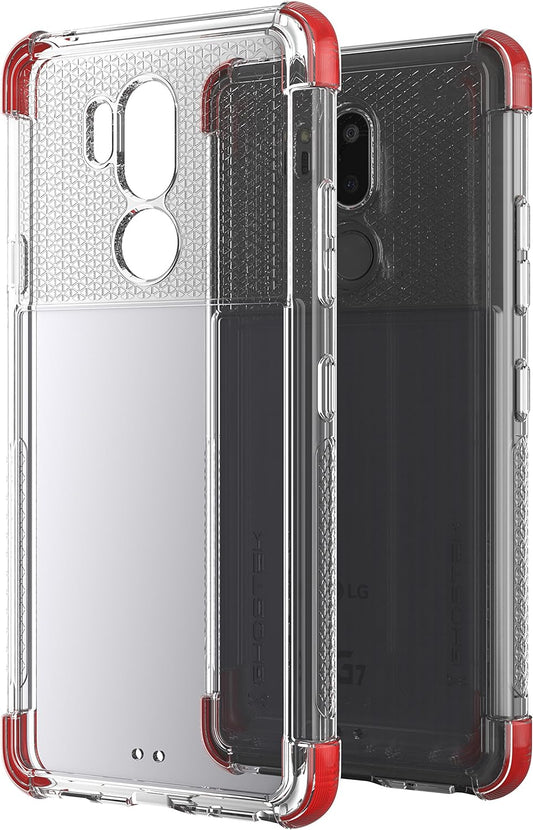 Ghostek Covert Clear Transparent Durable Gel Case Compatible with LG G7 Thinq (Red)  Ghostek   