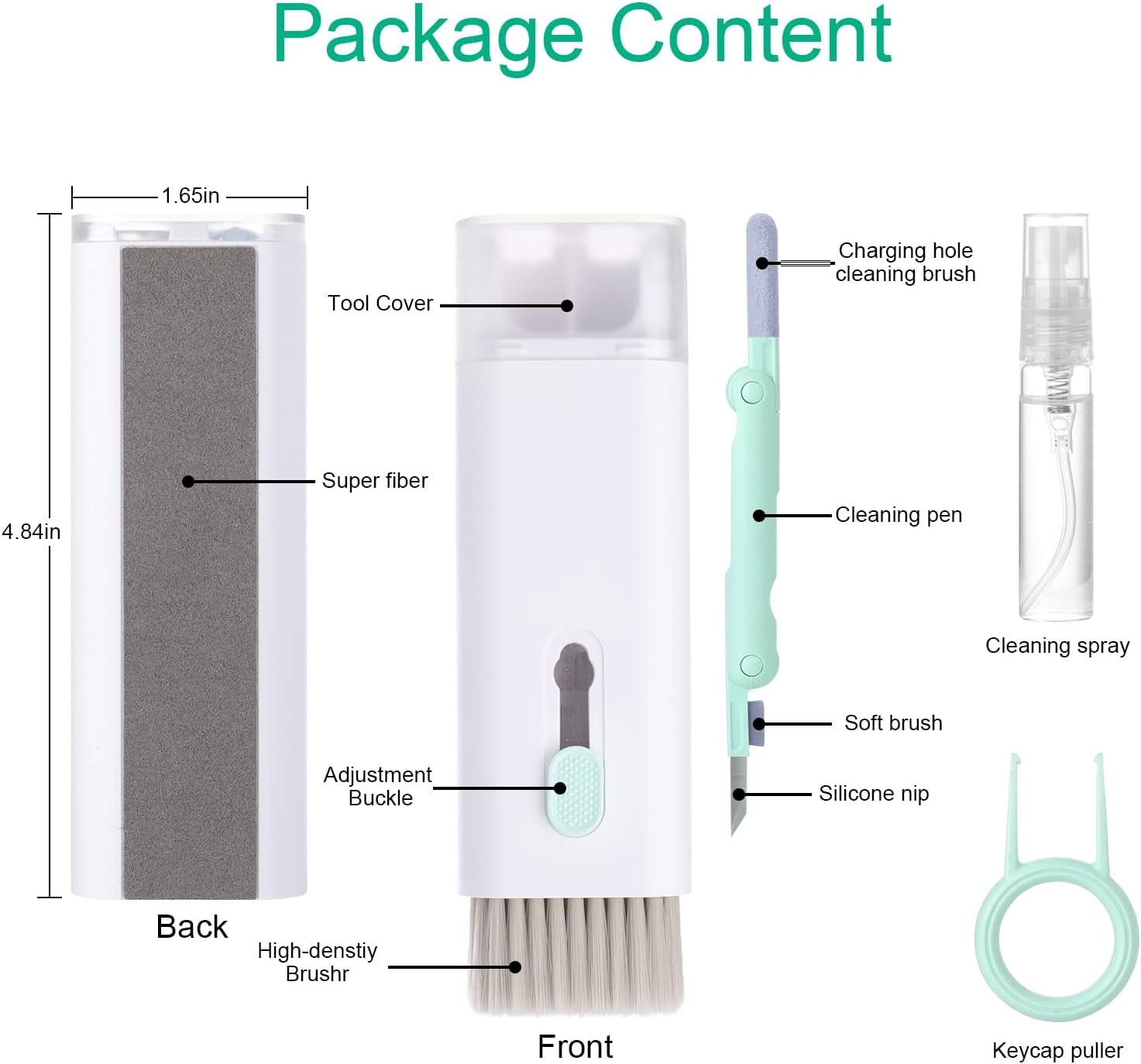 7 in 1 Electronic Cleaner Kit, Keyboard Cleaning Kit with Brush, Multifunctional Cleaner Set for Airpods Pro/Laptop/Phone/Computer/Screen  Doter   