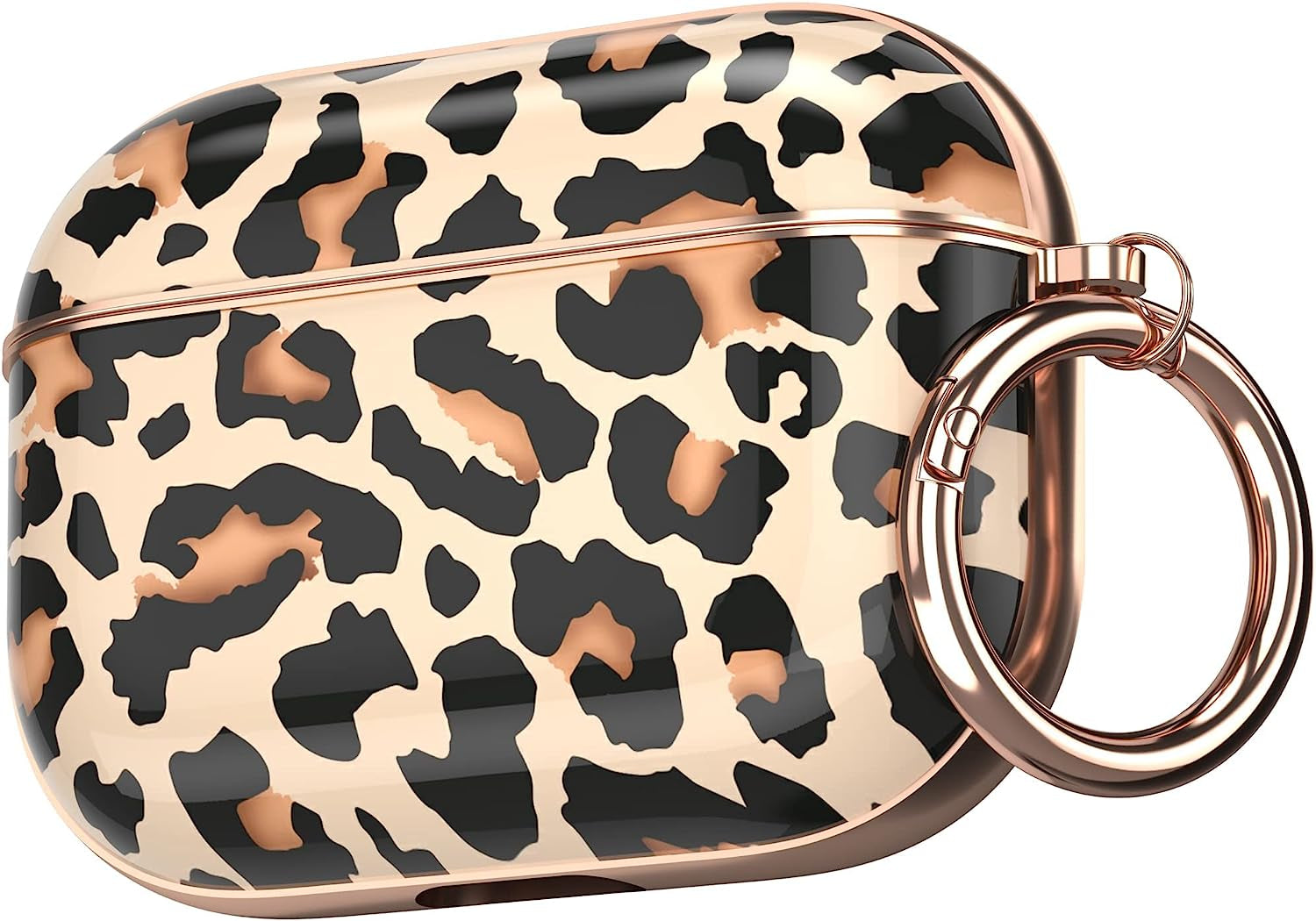 Maxjoy Compatible Airpods Pro Case Cover, Leopard Print Air Pod Pro Case Cute Protective Hard Ipod Pro Cover for Women Men with Keychain Designed for Airpods Pro Charging Case 2019  Maxjoy   