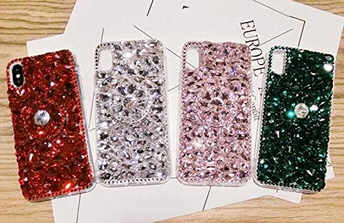 Case for Oneplus Nord N300 5G,Oneplus Nord N300 Case,Diamond Kickstand 3D Handmade Bling Diamond Glitter Phone Case for Oneplus Nord N300 5G 2022 (Red)  Aikukiki   