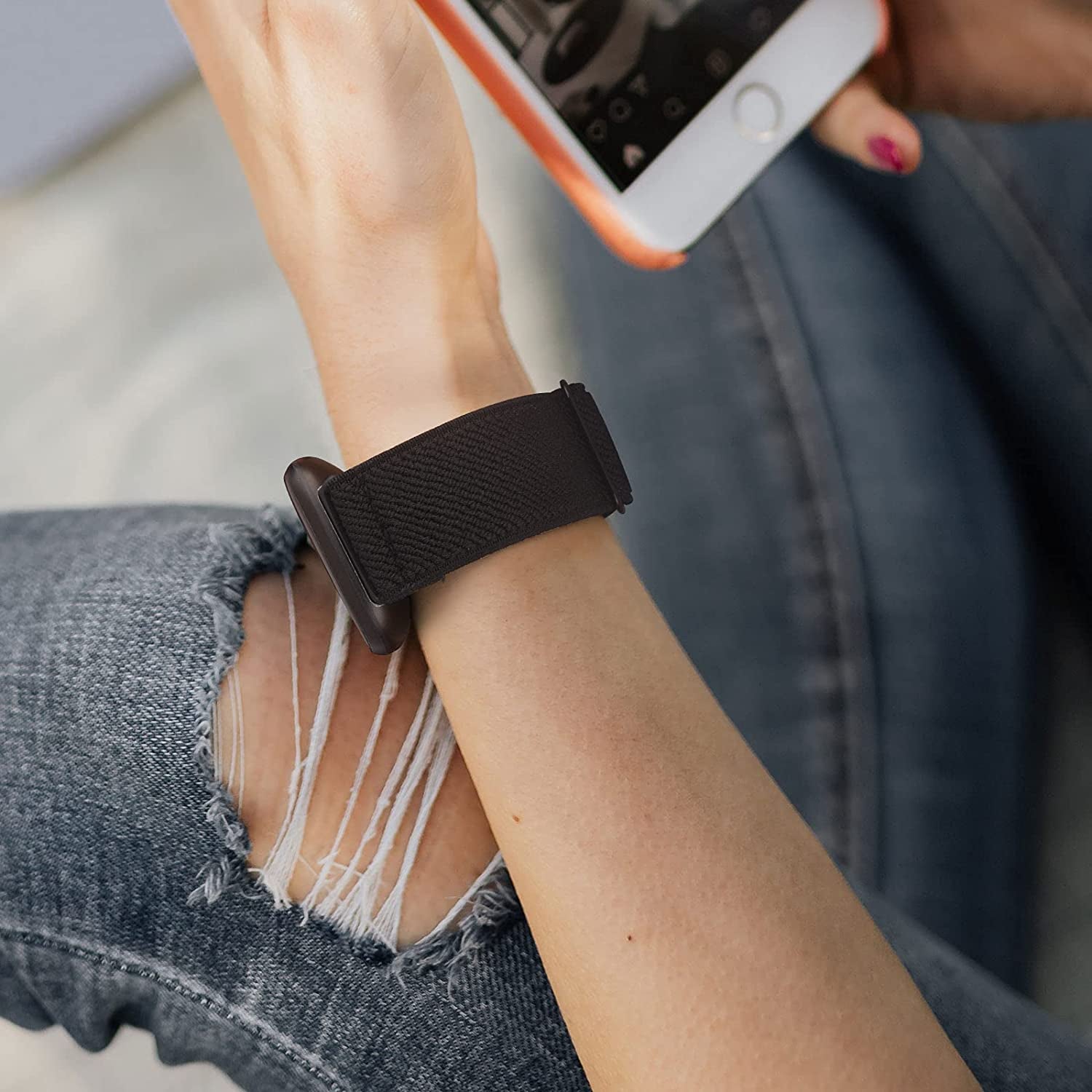 3 Pack Elastic Nylon Bands for Fitbit Sense Bands & Fitbit Versa 3 Bands Women Men, Skin-Friendly Soft Breathable Replacement Band for Fitbit Versa 3 & Fitbit Sense  Meliya   