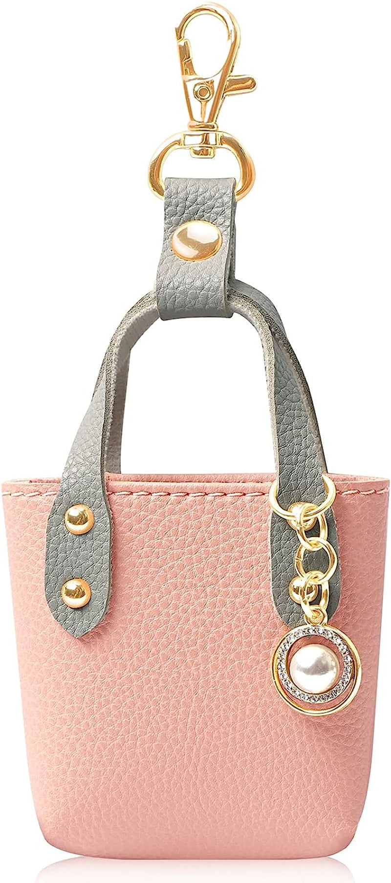 FYY Designed for Airpods Pro Case, [Tote Bag Design] Premium PU Leather Cute Protective Shockproof Bag Cover with Buckles Rhinestones Compatiable with Wireless Charging for Girls Teens Women Pink  GUANGZHOU WENYI COMMUNICATION EQIPMENT CO.,LTD   