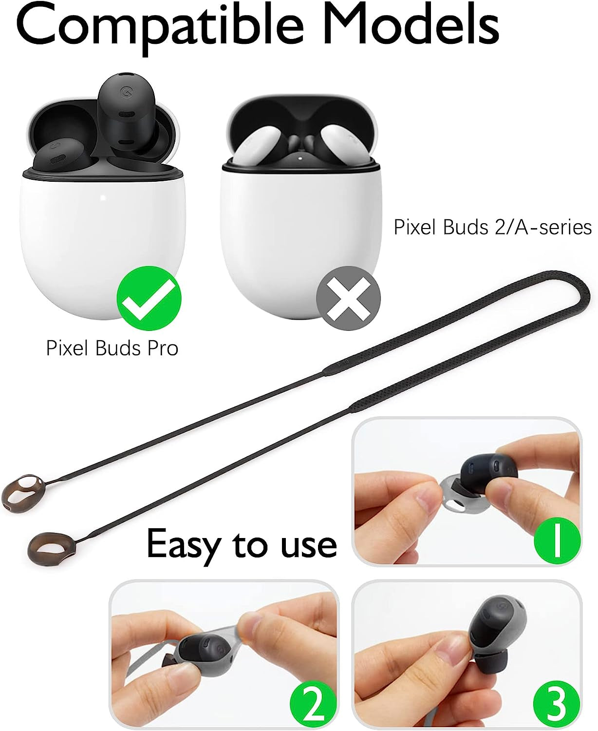 AHBTEYM for Google Pixel Buds Pro Case,Anti-Lost Strap,Silicone Cover with Keychain,Sports Lanyard for Women Men Girl Boy for Google Pixel Buds Pro 2022 (Lemongrass Case+Lemongrass Strap)  AHBTEYM   