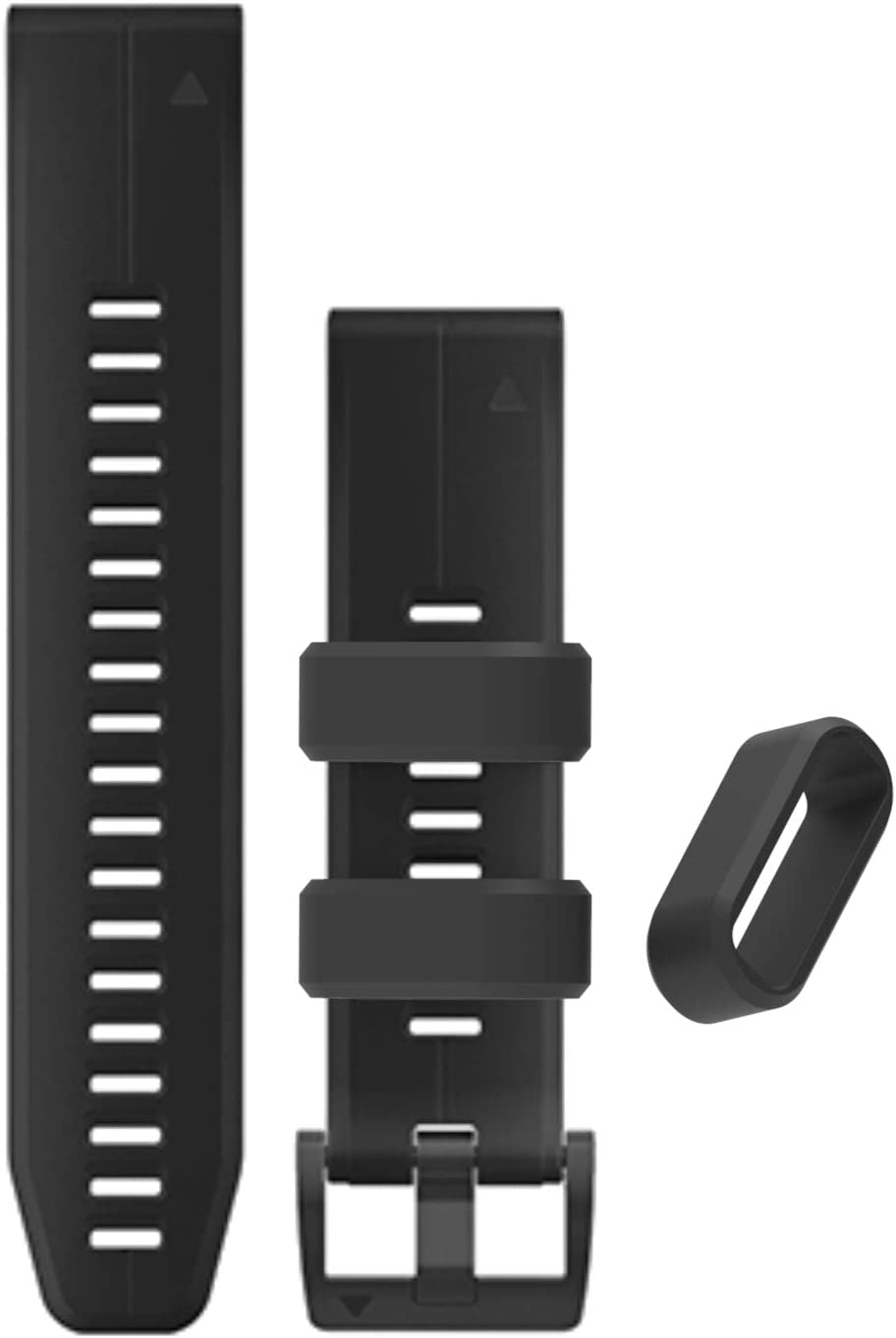 Fastener Rings Compatible for Fitbit Versa Versa 2 Versa 3 Versa 4 Versa SE Versa Lite Sense Bands 6-PACK Security Loop Holder Keeper Retainer Fixed Non-Slip Silicon Loops for Versa Smartwatch,Black  E ECSEM   