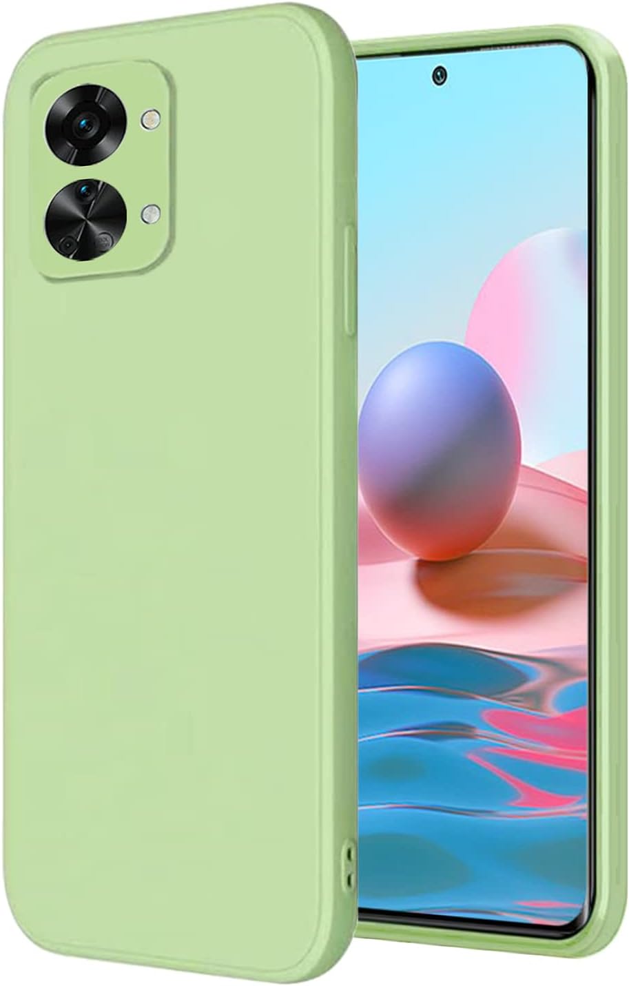 Yarxiawin Compatible for Oneplus Nord 2T Case Silicone Purple, Soft and Silky Oneplus Nord 2T Phone Case Shockproof Cover Anti-Fingerprint (Gray)  Yarxiawin Green  