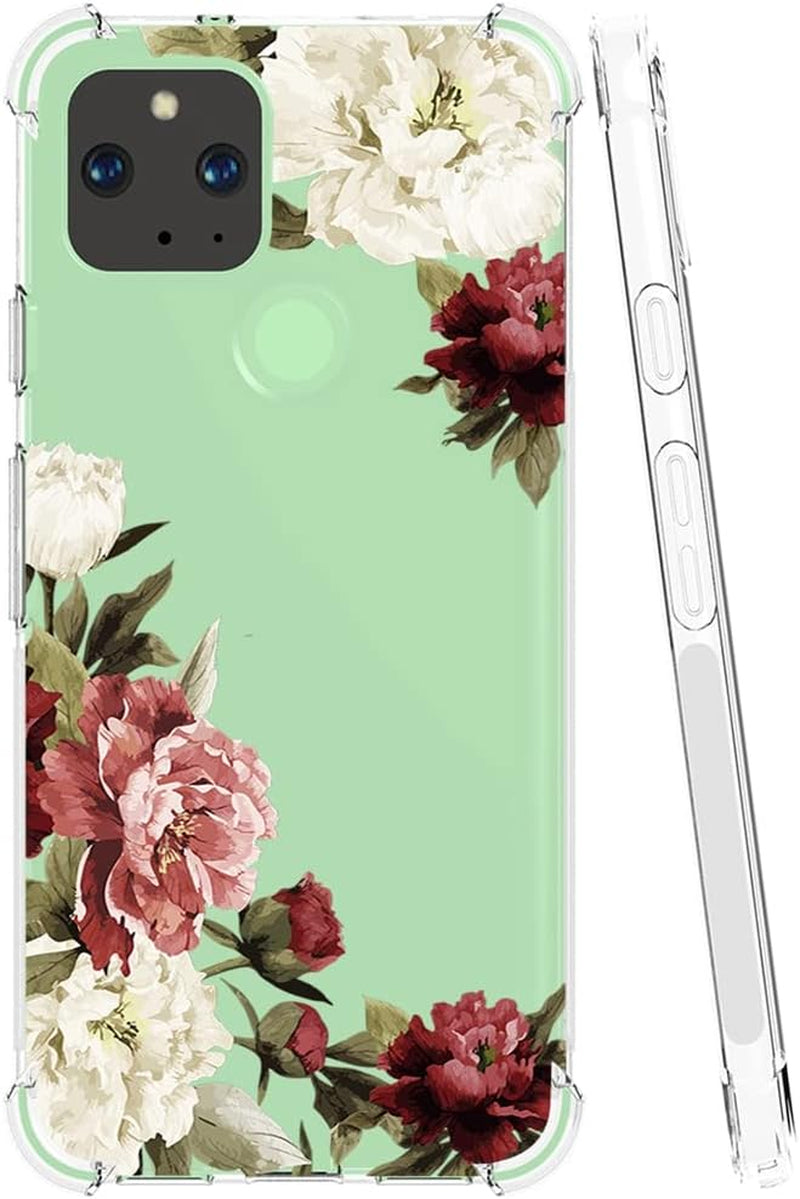 Zoeirc Case for Google Pixel 5 Case, GD1YQ GTT9Q Clear Case for Girls Women, Soft TPU Shockproof Protective Transparent Case Cover for Google Pixel 5 (Blossom Flower)  Zoeirc   
