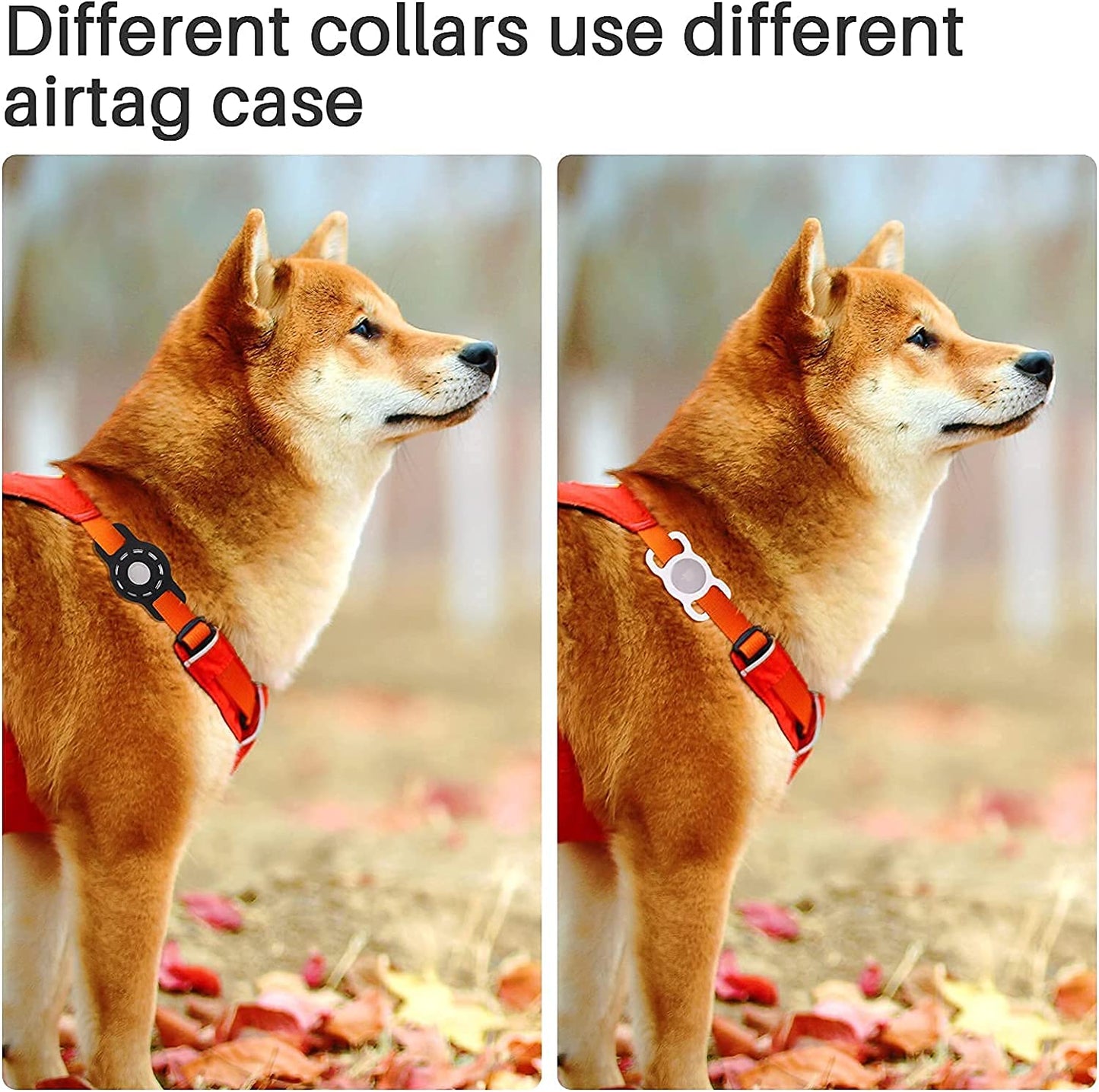 Air Tag Holder, 4 Pack Silicone Airtag Case, Airtag Keychain Compatible with Apple New Airtag Dog Collar for Keys, Bag, Pet Collar, Backpack by Nothing Burger (Black, White, Pink,Blue)  Nothing burger   