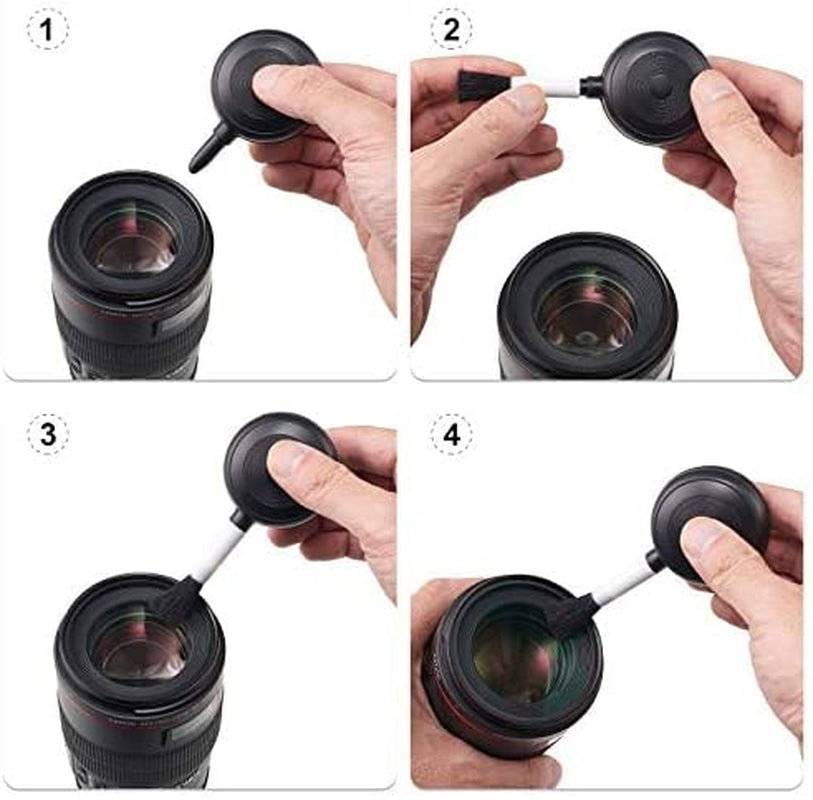 Camera Cleaning Kit with Camera Cleaning Pen Brush, Air Blaster Blower and Lens Brush Blower Brush Dust Cleaner for Lens, Camera, SLR, Telescope, Magnifying Glass, Phone  Patelai   