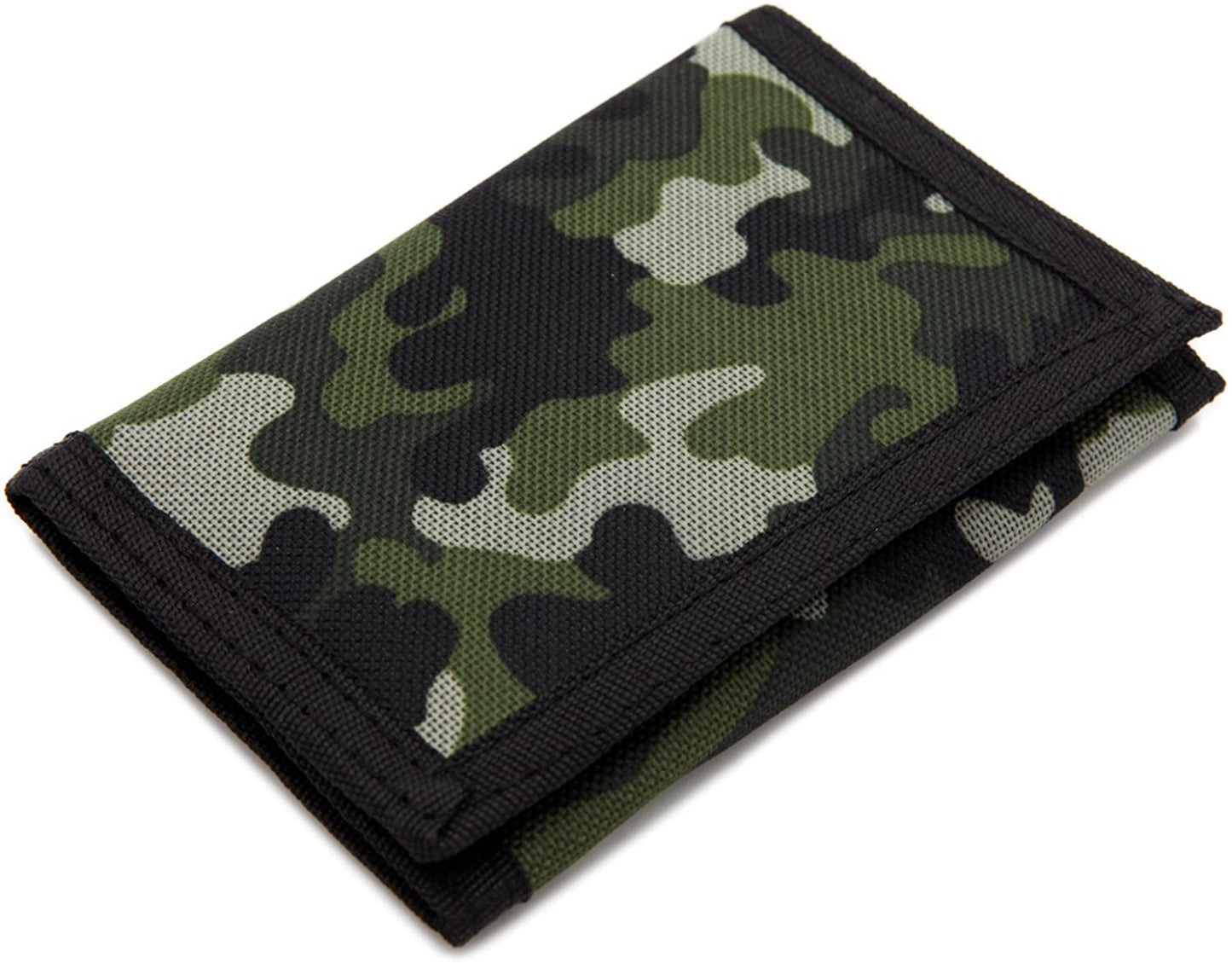 AI-DEE RFID Trifold Canvas Outdoor Sports Wallet for Kids - Front Pocket Wallet with Magic Sticker  AI-DEE camouflage  