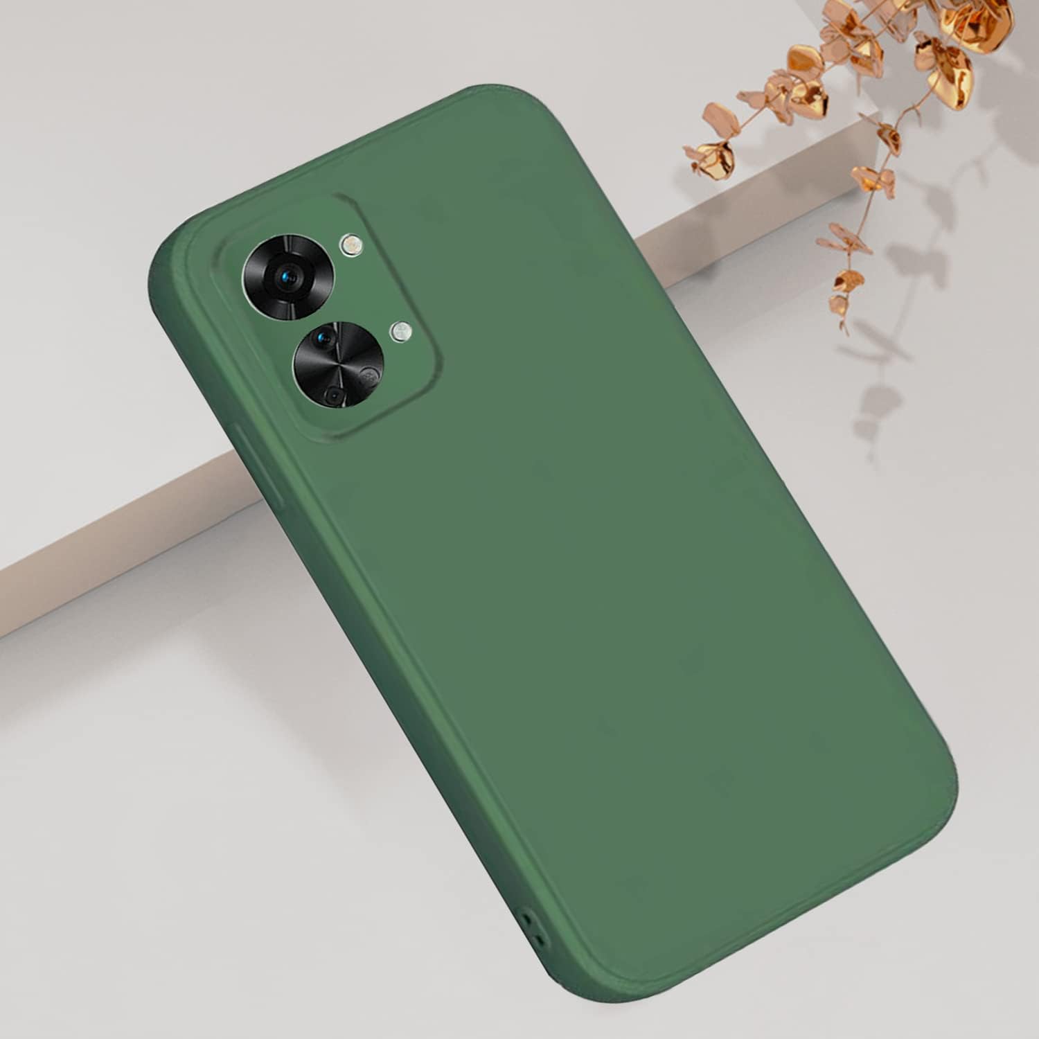 Yarxiawin Compatible for Oneplus Nord 2T Case Silicone Purple, Soft and Silky Oneplus Nord 2T Phone Case Shockproof Cover Anti-Fingerprint (Dark Green)  Yarxiawin   