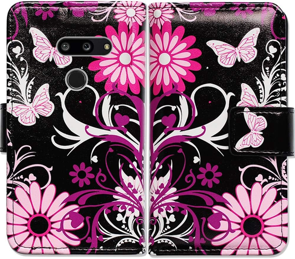 Bcov LG G8 Thinq Case,Lg G8 Case, Butterfly Leather Flip Case Wallet Cover with Card Slot Holder Kickstand for LG G8 Thinq 2019  Bcov   