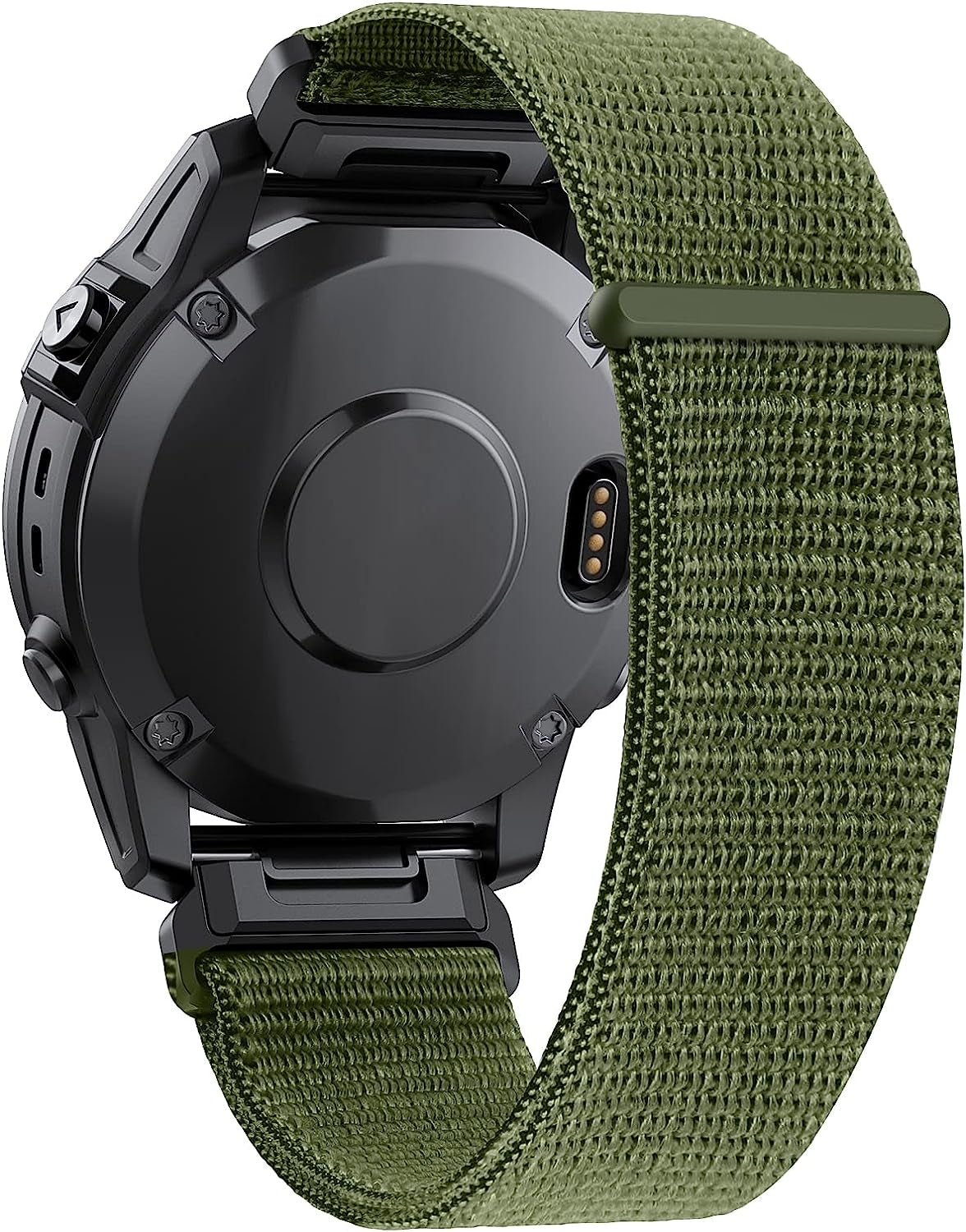 CUZOW Compatible with Garmin Fenix 7X/6X/6X Pro/5X/5X Plus, 26Mm Nylon Velcro Quick Easy Fit Watch Band Breathable Adjustable Strap Replacement for Garmin Descent MK1/D2 Delta PX/D2 Charlie  CUZOW Army green  