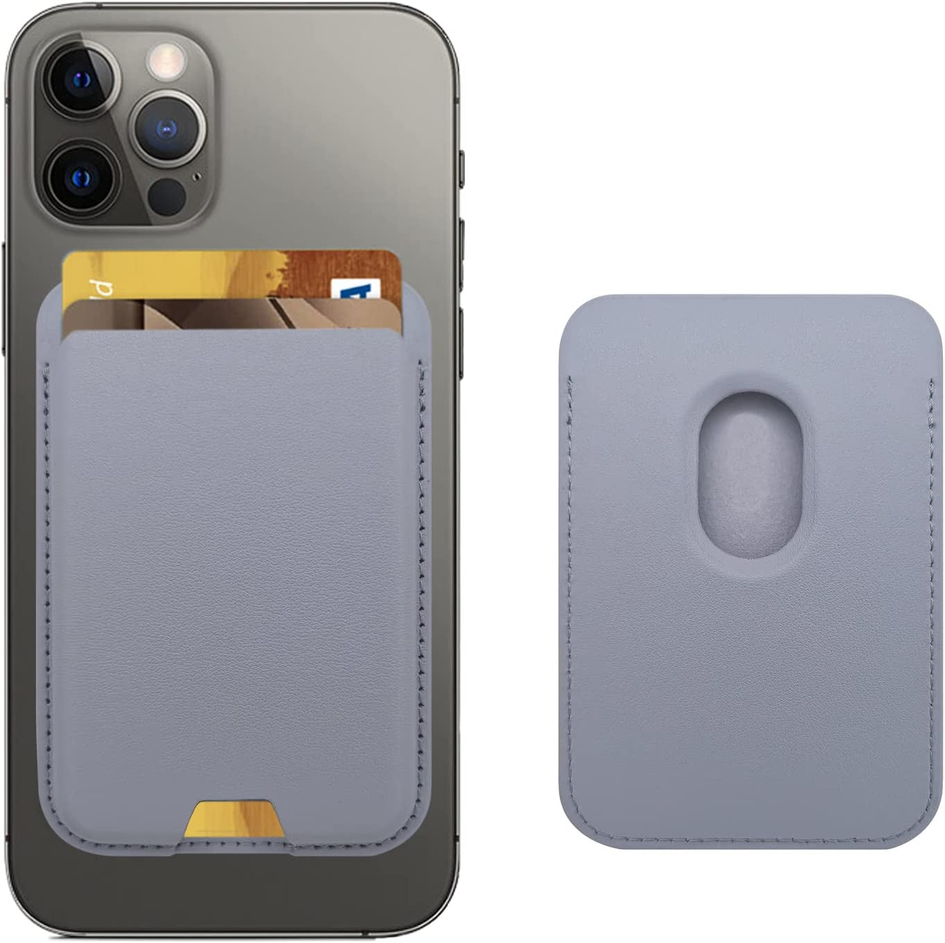 Magnetic Wallet Card Holder Compatible with Apple Magsafe Wallet for Iphone 14 Pro Max/14 Pro/14/14 Plus, Mag Safe Wallet for Iphone 13 Pro Max/13 Pro/13/13 Mini/Iphone 12 Series, Midnightblack  iLodn Lavender  