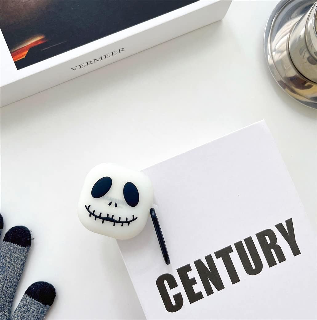 Suitable for Samsung Galaxy Buds 2 Pro Case/Galaxy Buds Pro Case/Galaxy Buds 2 Case/Galaxy Buds Live Case/Cartoon Skull Character Skin，With Keychain Protective Cover Accessories (Skull)  Yvonne Zhang   