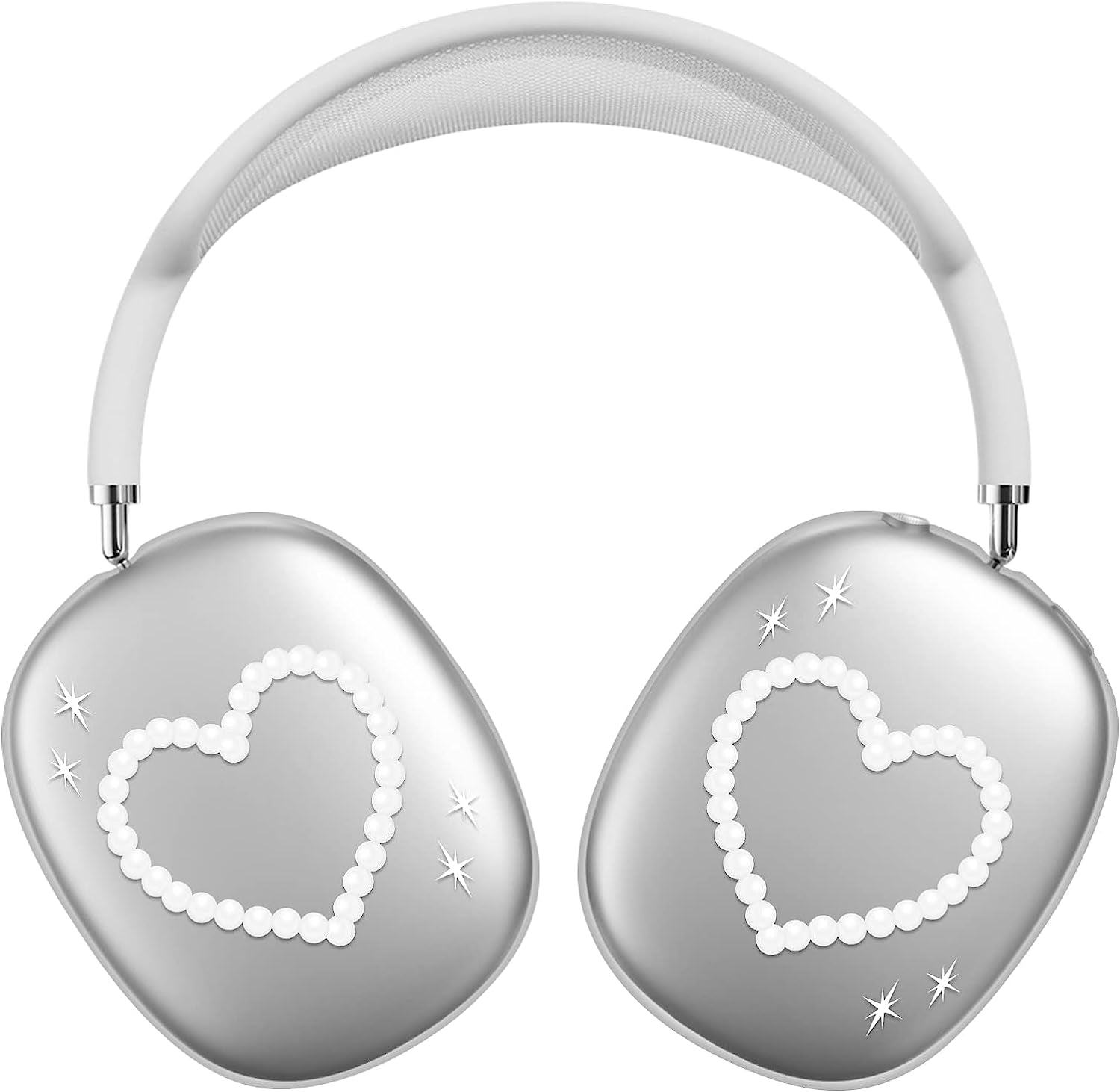 AIIEKZ Case Cover for Airpods Max, Painted Soft TPU Anti-Scratch Protective Ear Cups Case for Apple Airpods Max Headphones (Stars)  AIIEKZ Love Heart  