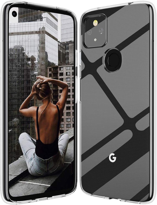 For Google Pixel 4A 5G Clear Case Slim Thin Silicone Soft Skin Phone Cases Flexible TPU Lightweight Gel Rubber Anti-Scratches Shock Absorption Protective Cases Cover for Pixel 4A 5G,Crystal Clear  EGALO   
