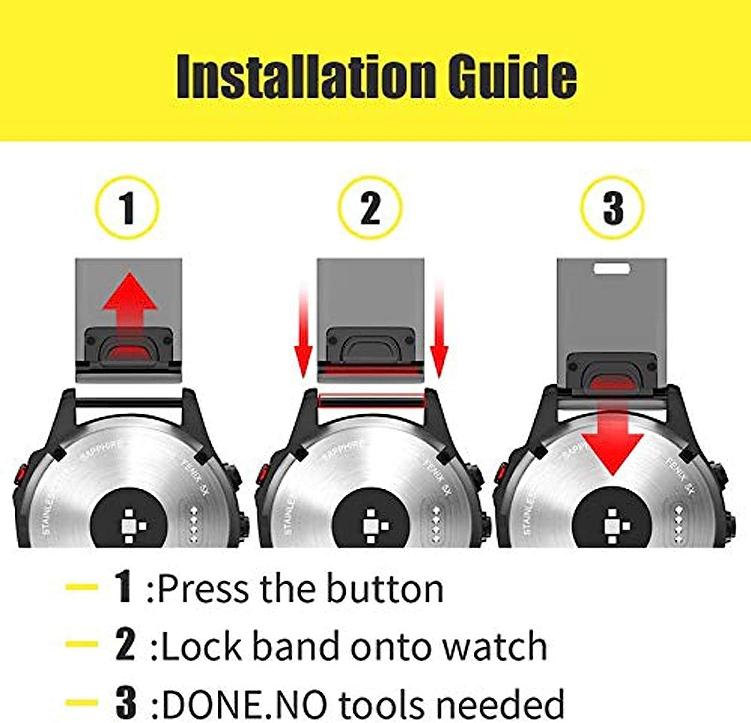Watch Band Fenix 5 22Mm Width Compatible with Fenix 5/Fenix 5 Plus/Fenix 6/Fenix 6 Pro/Forerunner 935/Forerunner 945/Instinct Tide/Instinct Tactical  GERSIK   