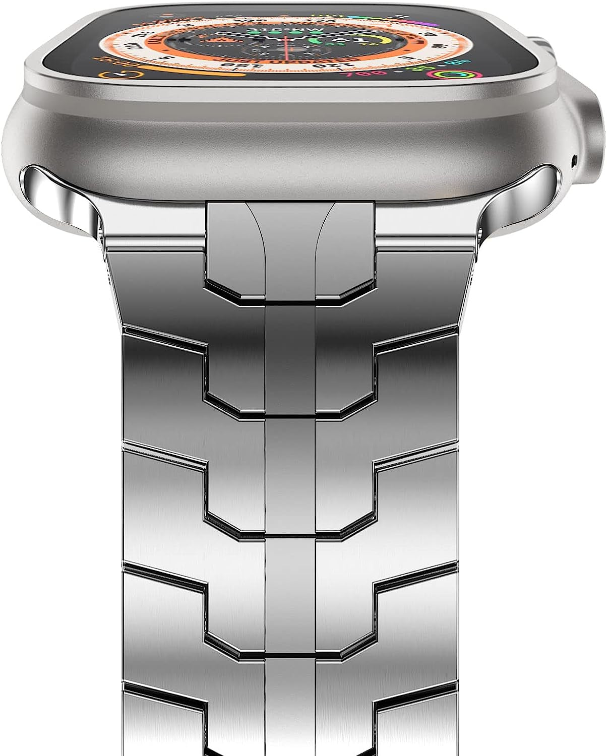 Newways Metal Band Compatible with Apple Watch Band  NewWays Silver w/ Silver 38mm/40mm/41mm 