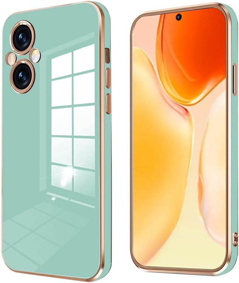 Wousunly Oneplus Nord N20 5G Silicone Case - Shockproof, Thin, Soft, Plating Cover (Green)  Wousunly Green  