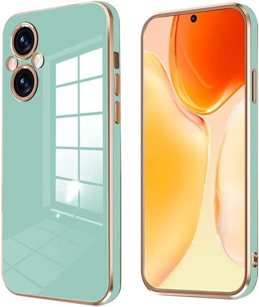 Wousunly Oneplus Nord N20 5G Silicone Case - Shockproof, Thin, Soft, Plating Cover (Green)  Wousunly Green  