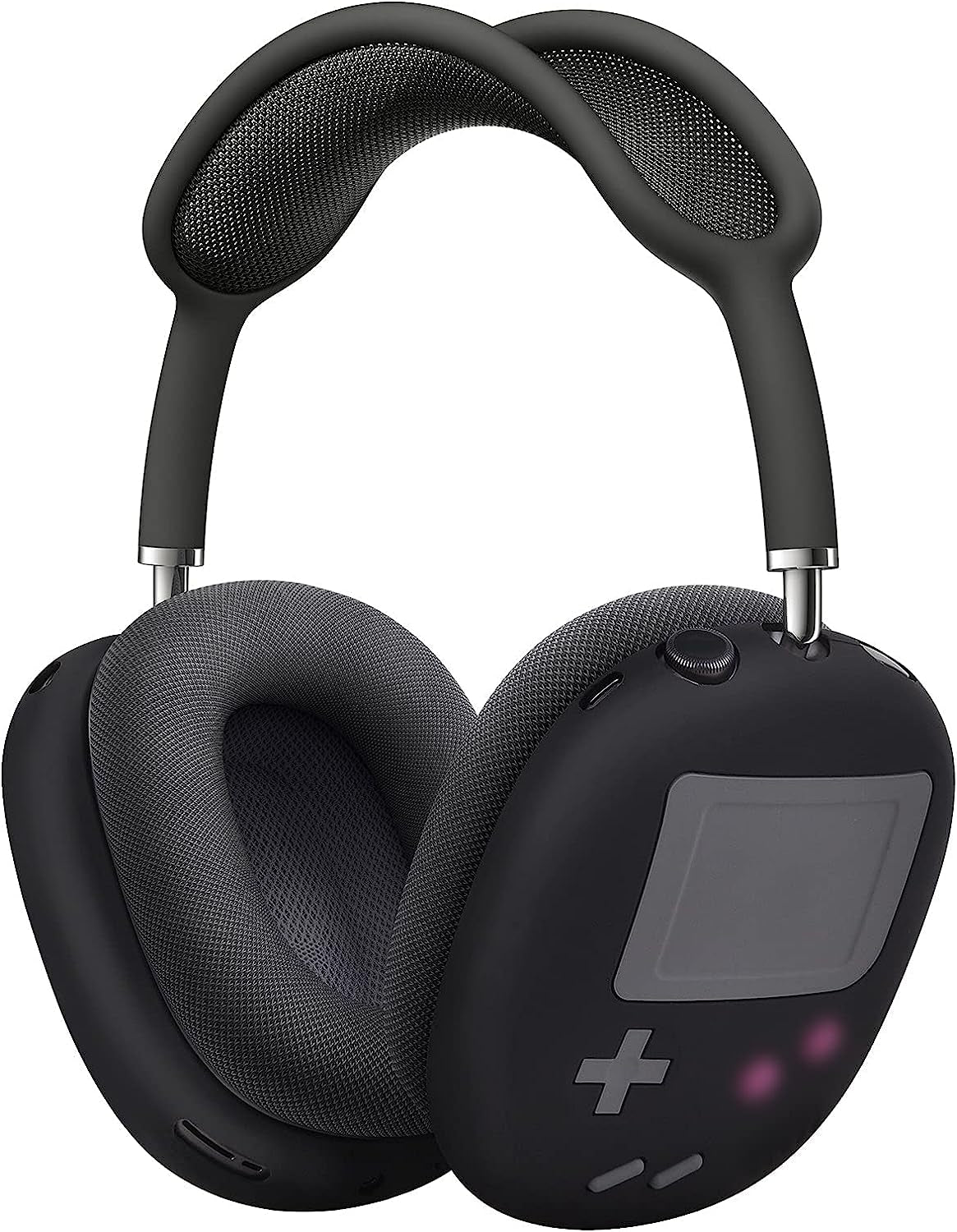 Airpods Max Cover, Cute Cartoon Funny for Airpods Max Case, Soft Silicone Airpod Max Accessories for Airpod Max Headphones Ear Pads Cushions (Avocado)  QINGQING Game Black  