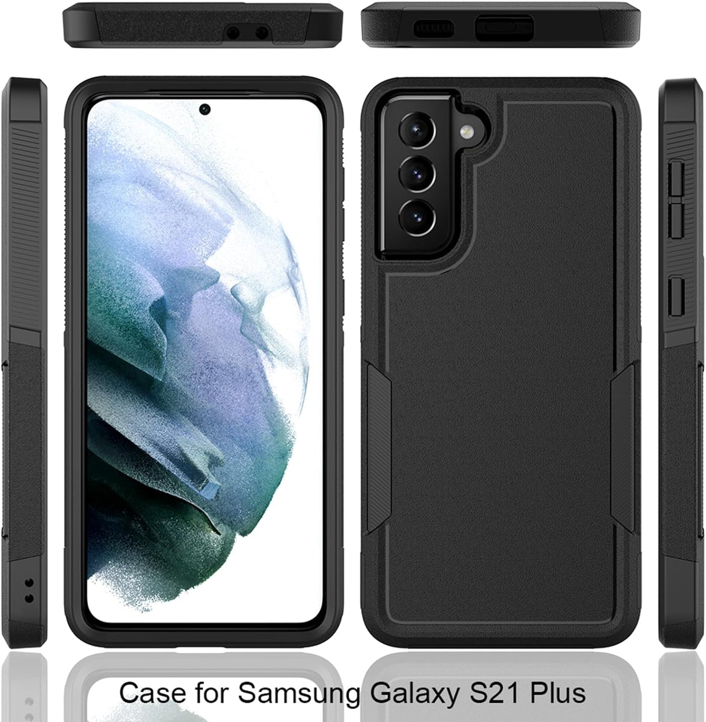 For Samsung Galaxy S21 plus Case: Dual Layer Protective Heavy Duty Cell Phone Cover Shockproof Rugged with Screen Protector - Military Protection Bumper Tough - Samsung Galaxy S21+ plus 5G, Blue  Jinxian Co., Ltd.   