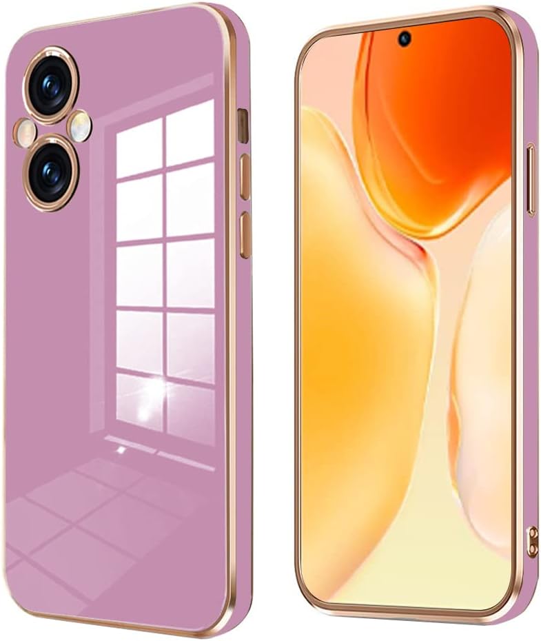 Wousunly Oneplus Nord N20 5G Silicone Case - Shockproof, Thin, Soft, Plating Cover (Green)  Wousunly Purple  