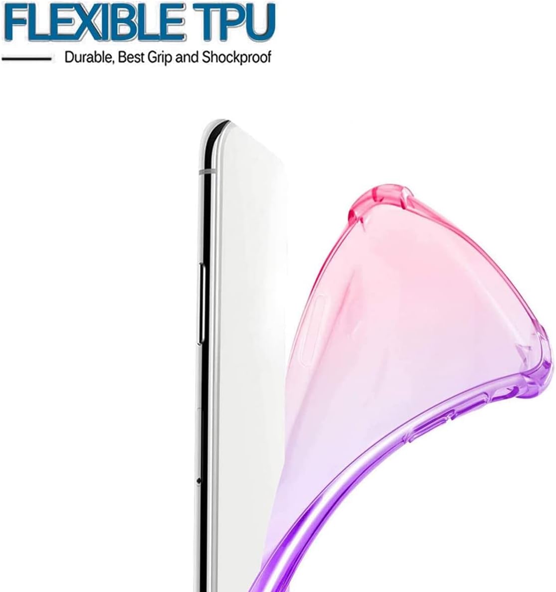 KOARWVC Case for Oneplus Nord N10 5G Case,Oneplus N10 5G BE2029 Case, Crystal Clear Case Gradient Slim anti Scratch TPU Shockproof Protective Phone Cases Cover for Oneplus Nord N10 5G (Pink/Purple)  KOARWVC   