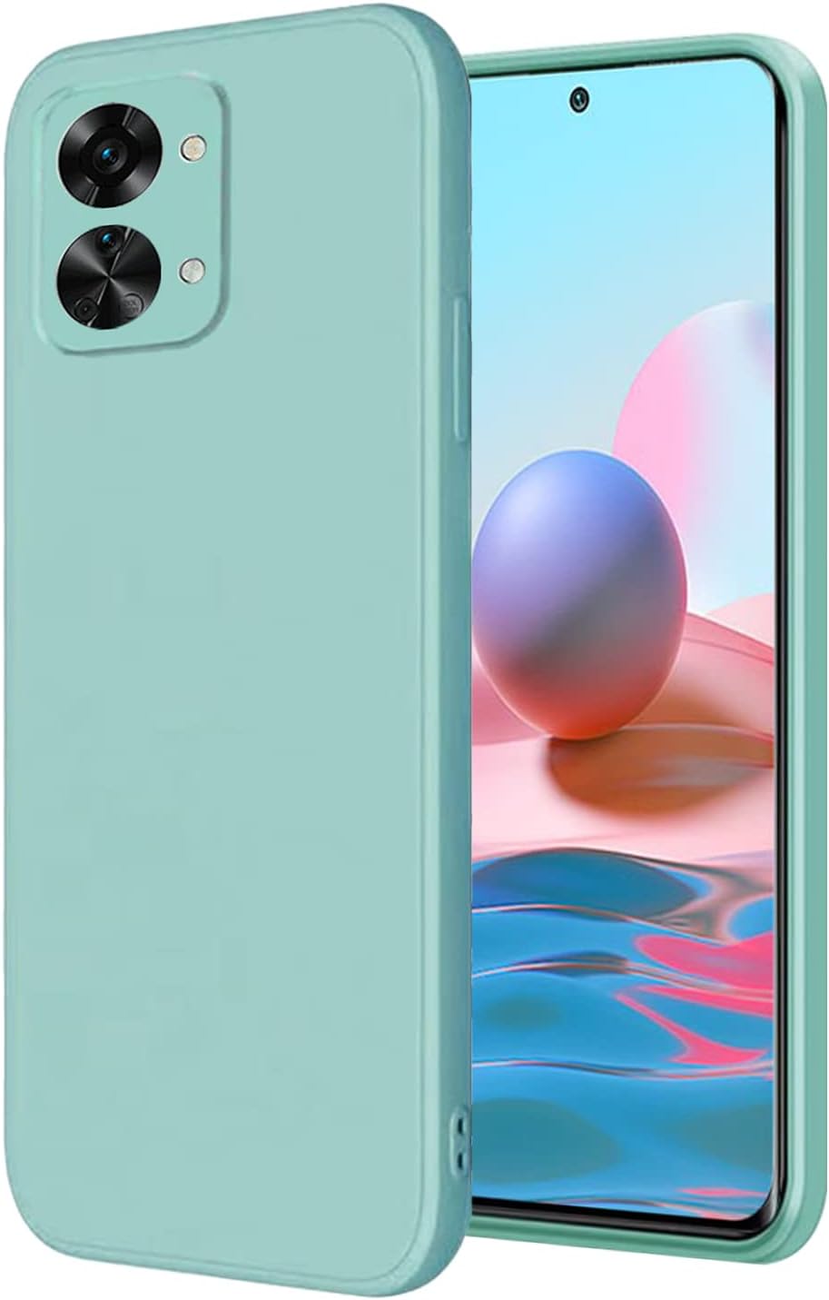 Yarxiawin Compatible for Oneplus Nord 2T Case Silicone Purple, Soft and Silky Oneplus Nord 2T Phone Case Shockproof Cover Anti-Fingerprint (Green)  Yarxiawin Blue  