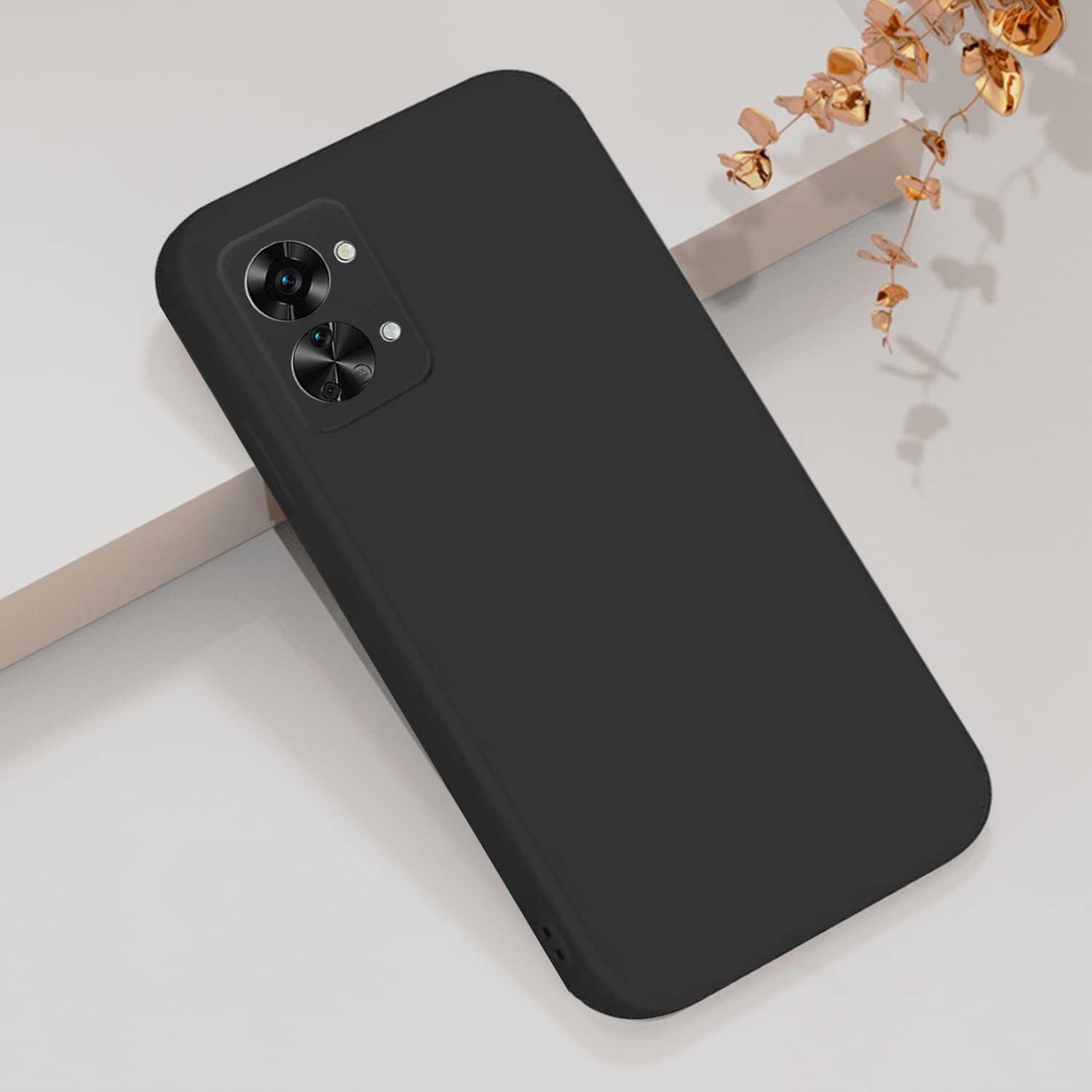 Yarxiawin Compatible for Oneplus Nord 2T Case Silicone Purple, Soft and Silky Oneplus Nord 2T Phone Case Shockproof Cover Anti-Fingerprint (Black)  Yarxiawin   